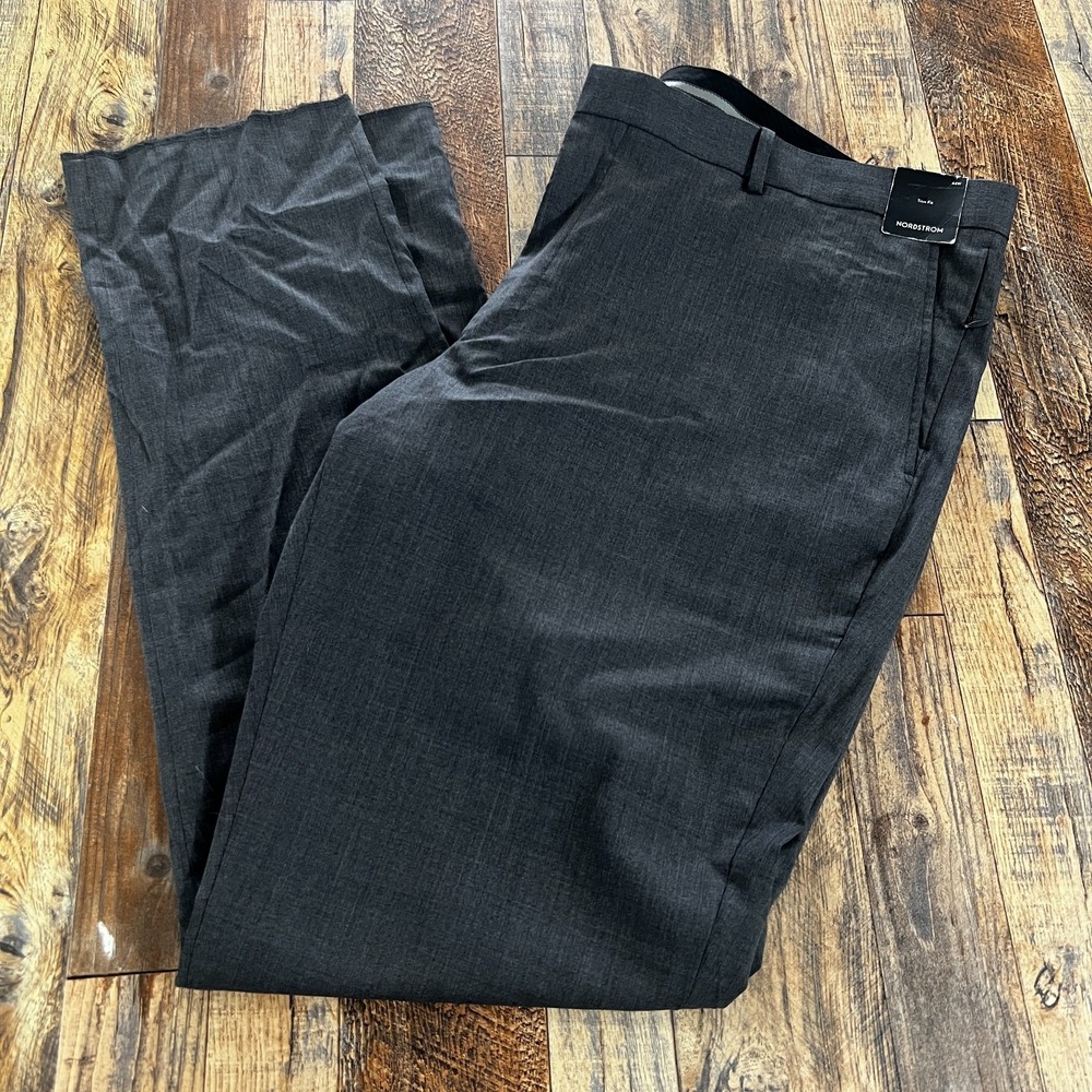 Nordstrom Mens Pans Trim Fit Dress Pants Wool Blend Office‎ Career  44R